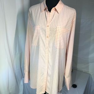 Ice Pink w/ tiny black dots, luxuriously silky.